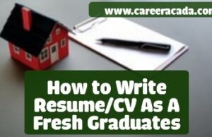 Resume For Fresh Graduates